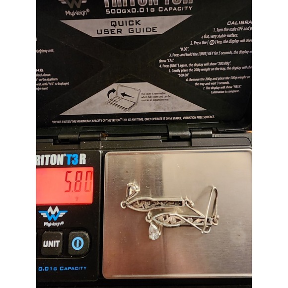 Vtg SILPADA Pure 925 Sterling Silver Filigree Scroll CZ Dangle Earrings Thailand - Picture 6 of 7